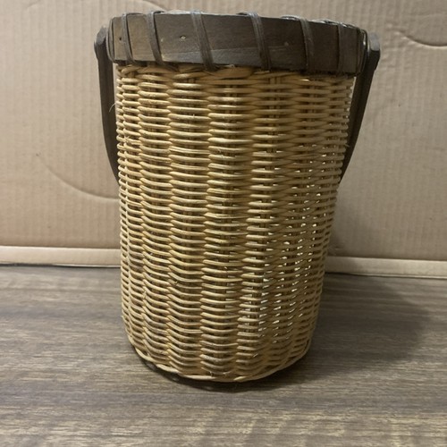 Cestino vintage medio tessuto