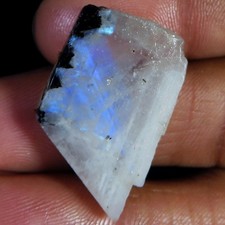 38,14 Cts Pietra Preziosa Grezza Cabochon Di Luna Arcobaleno 18x28x7 Mm UR311