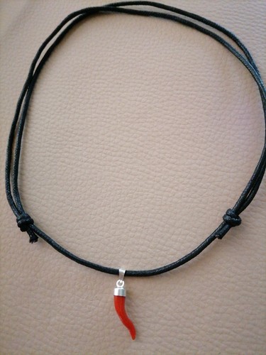 Collana cornetto corallo - , di