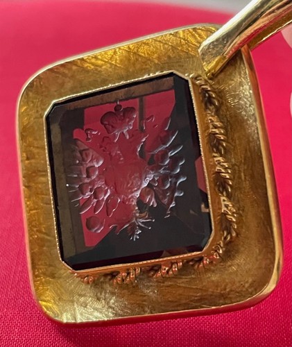 Antico spilla oro - in, 18