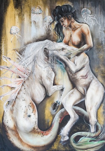 Dipinto olio dell - dipinto, artista