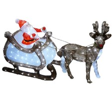 Slitta con Renna Babbo Natale