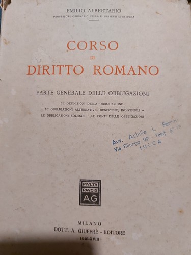Emilio albertario corso - corso, di