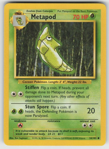 Metapod 102 set base - metapod, 54/102