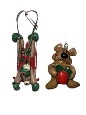 Vintage orso cervo slitta - vintage,
