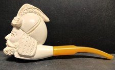 PIPA SCHIUMA DI MARE vintage Turchia testa di saraceno mai fumata