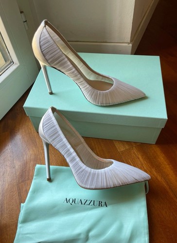 Aquazzura white voile high