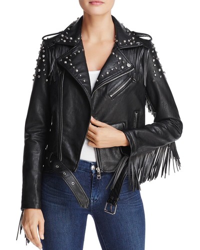Giacca donna pelle nera slim