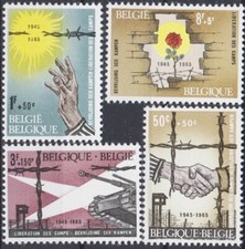 Belgio 1965 Liberazione Campi di Prigione Seconda Guerra Mondiale Carri Armati Mani Filo Spinato