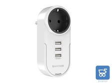 Adattatore presa Schuko RAVPower 3 porte USB Ruotabile 180° DC 5V / 3.4 A Totale