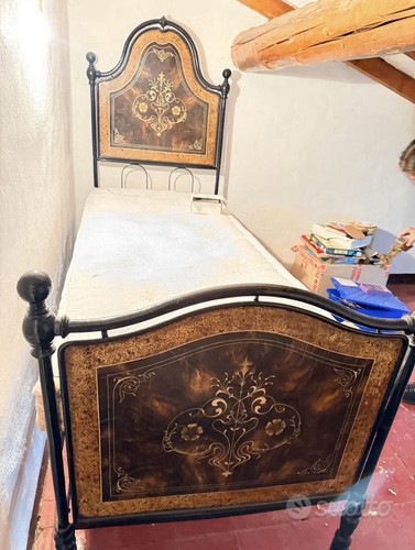 Letto singolo ferro battuto - letto, in