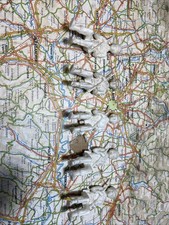 Lotto 5 Soldatini Polistyl Per Autoblindo 1/32 Circa 