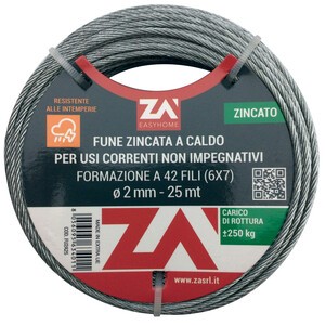 Fune acciaio commerciale 42f - acciaio, d