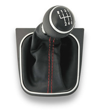 Kit Pomello 6 Marce e Cuffia con Cuciture Rosse Compatibile con Golf 5,6, Jetta