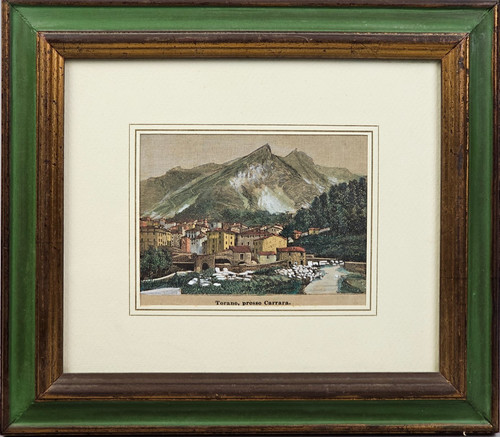 Stampa antica torano carrara - torano,