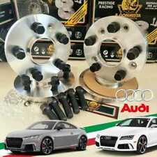 4 DISTANZIALI 5x112 57.1 12+12mm + 20 BULLONI NERI PER AUDI TT S RS ROADSTER 8J