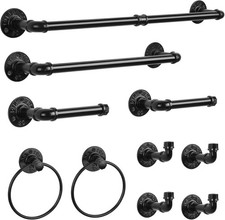 Set 10 Ferramenta Bagno Portasciugamani Anello Parete Bagno Accessorio Asciugamani Kit