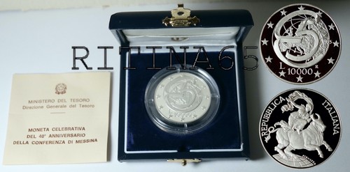 Italia 10000 lire argento 1995 - italia,