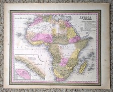 Mappa Africa 1849 Vintage