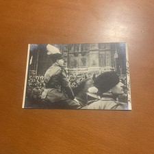 MUSSOLINI 1926 Decennale Fascio Cartolina Postale Fotografica con Dedica
