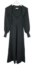 Abito Sandro Donna (EU) 36 Manica Lunga In Mistura Di Lana Grigio Scuro