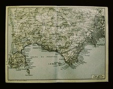 1925 OLD GEO PRINT:MAPPA GOLFO
