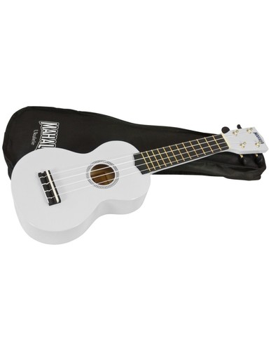 Mahalo rainbow white ukulele - white,