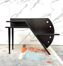 Paolo Pallucco Attr. Panchetta Con Tavolino E Portariviste Postmoderno Anni 80 