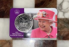 MALTA 2022 REGINA ELISABETTA GIUBILEO PLATINO COINCARD MONETA 2,5 EURO