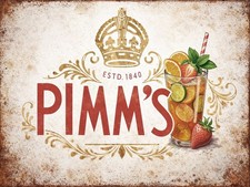 Pimm`s pimms metal wall sign