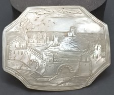 madreperla antica placca ottagonale scolpita a mano