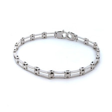 Bracciale Catena Oro Bianco 18kt - Oro Rigenerato