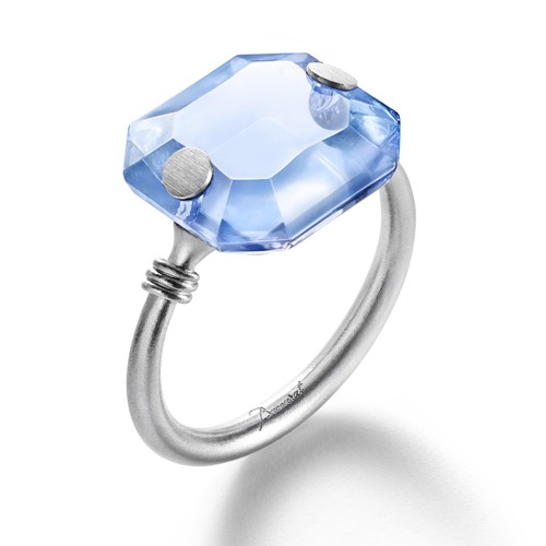 Anello cristallo azzurro