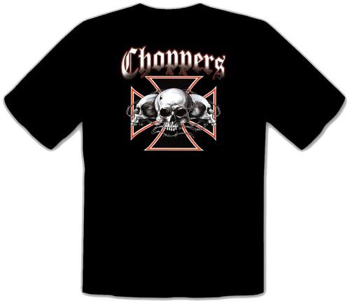 Shirt biker chopper skull - t-shirt,
