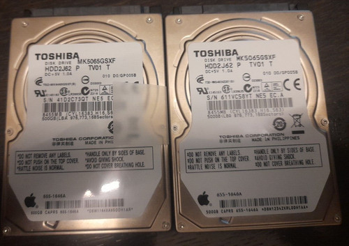 Apple hdd toshiba 500gb - apple,