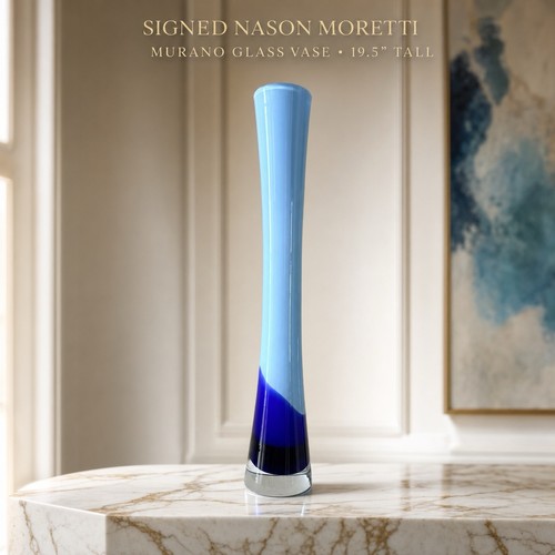 Vaso vetro murano blu - in, di