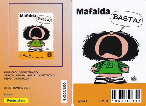 Mafalda tessera filatelica - tessera,