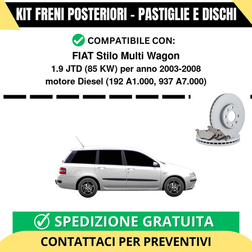 Kit freni posteriori per fiat - posteriori,
