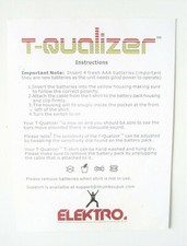 Foglio Istruzioni per T-Qualizer Equalizzatore Grafico T-Shirt / By Elektro