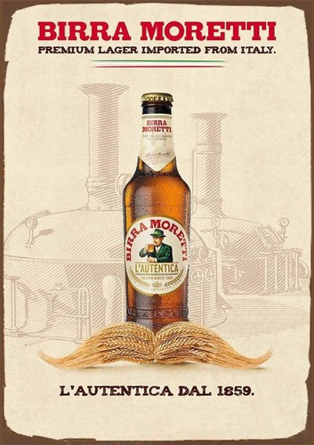 Birra moretti sign vintage - moretti,