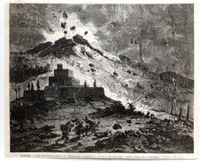 Stampa antica 1888 Napoli