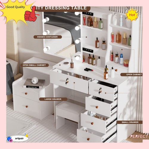 Led lights makeup dresser - 10,