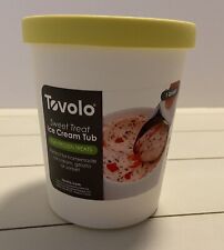 Tovolo 1 Quart Gelato Gelato Sorbetto Vasca Bianca con Coperchio Giallo 61-3583