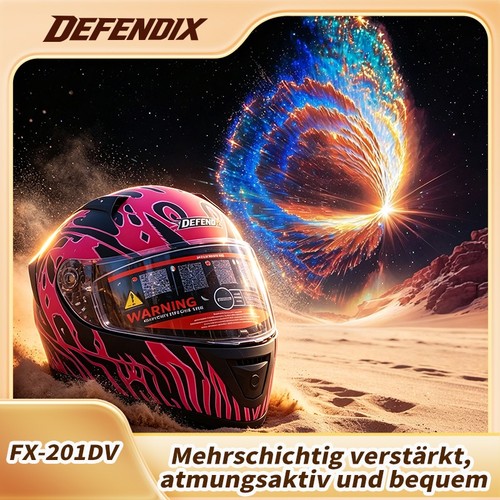 Casco casco integrale rosso