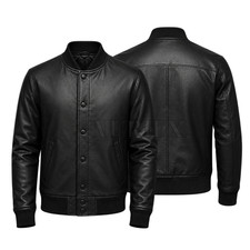 Giacca nera Varsity Letterman