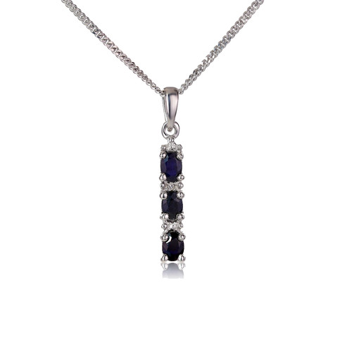 Collana con diamanti zaffiro
