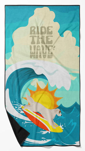 Telo mare surfer cane - telo,