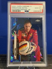 2020 Topps Chrome F1 Sapphire #3 Sebastian Vettel SP IV variante PSA 10 GEM MT