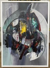 Quadro ad olio su tela di Vincenzo Di Giorgio 50x70cm “astratto” in cornice