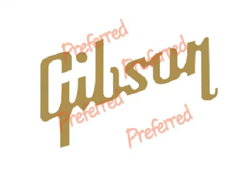 Adesivo gibson oro - gibson, chiitarra